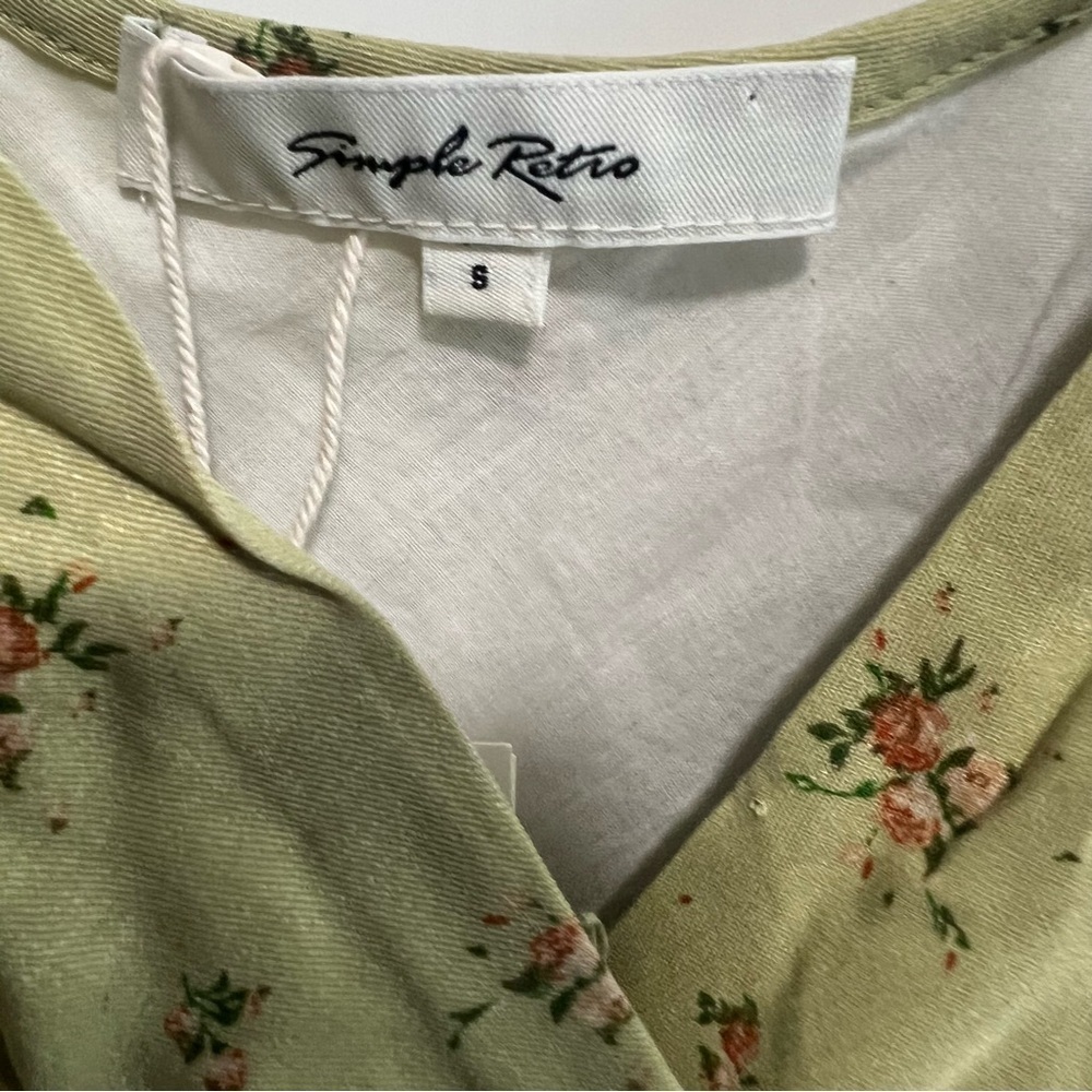Simple Retro Floral Knot Detail Cami Dress, New with Tags, Size Small - Picture 9 of 11